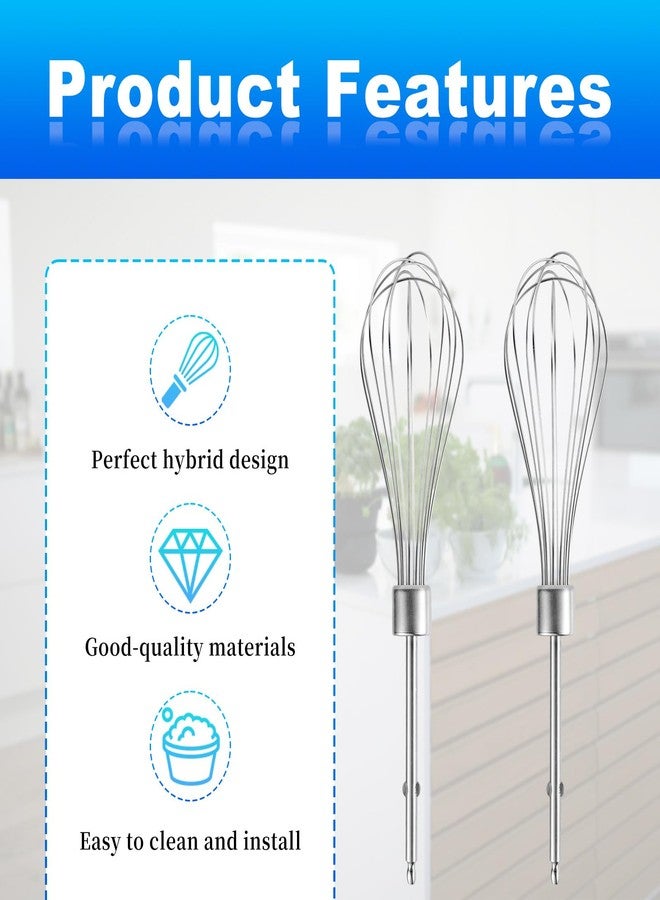 Lyreh 2pcs Hand Mixer Beaters Attachments Compatible with Black & Decker, Universal Stainless Steel Hand Mixer Turbo Beaters Replacement Cooking and Baking Tool Accessory for Kitchen - Image 5
